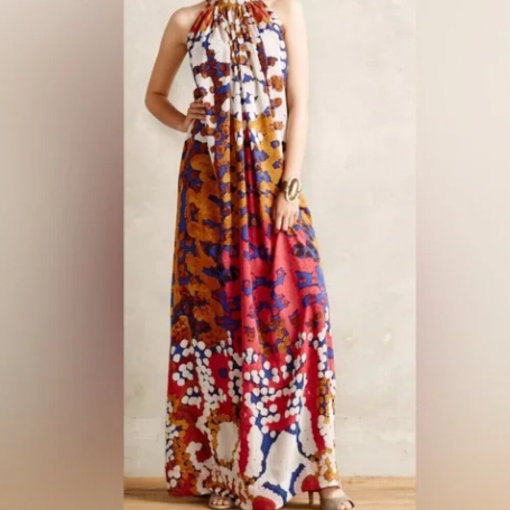 Anthropologie - Lorna Silk Maxi Dress - Size 8